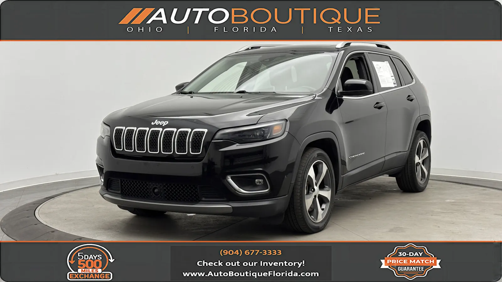 Black 2021 Jeep Cherokee Limited for sale in Jacksonville, FL