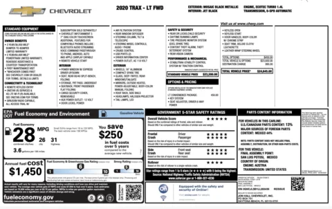 Photos of 2020 Chevrolet Trax LT for sale in Jacksonville, FL at Auto Boutique Florida