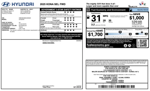 More photos of 2025 Hyundai Kona SEL at Auto Boutique Florida, FL