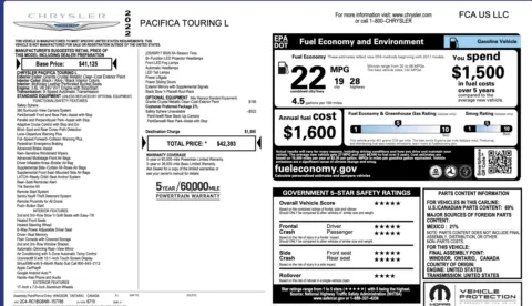 Photos of 2022 Chrysler Pacifica Touring L for sale in Jacksonville, FL at Auto Boutique Florida