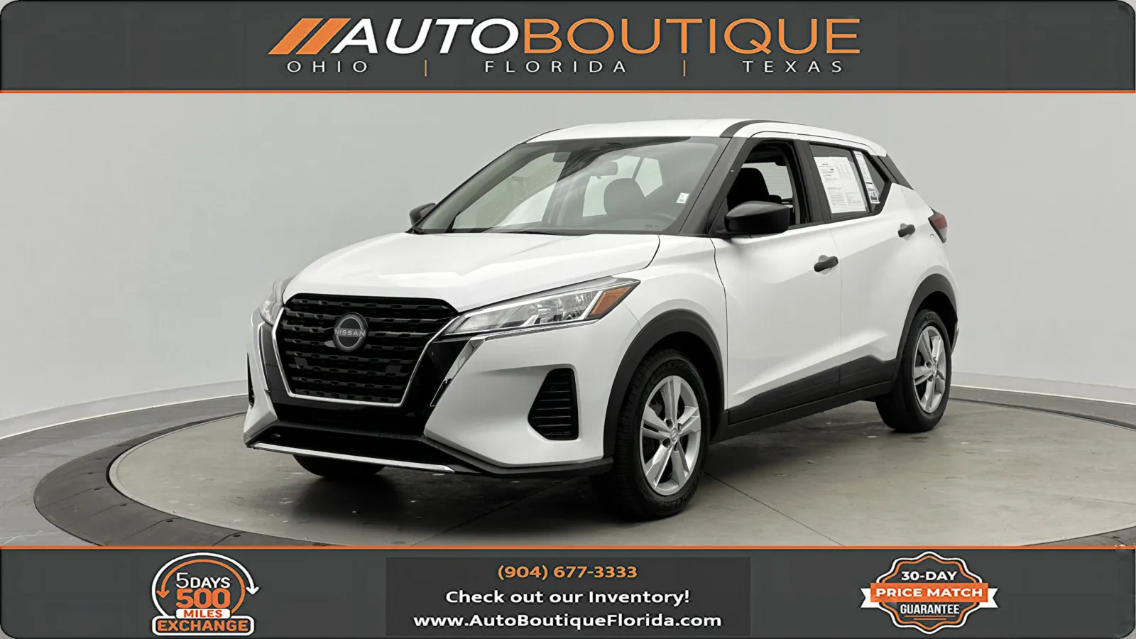 White 2022 Nissan Kicks S for sale in Jacksonville, FL