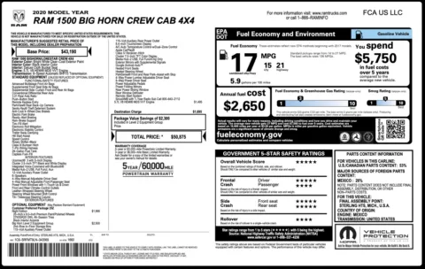 Photos of 2020 Ram 1500 Big Horn for sale in Jacksonville, FL at Auto Boutique Florida