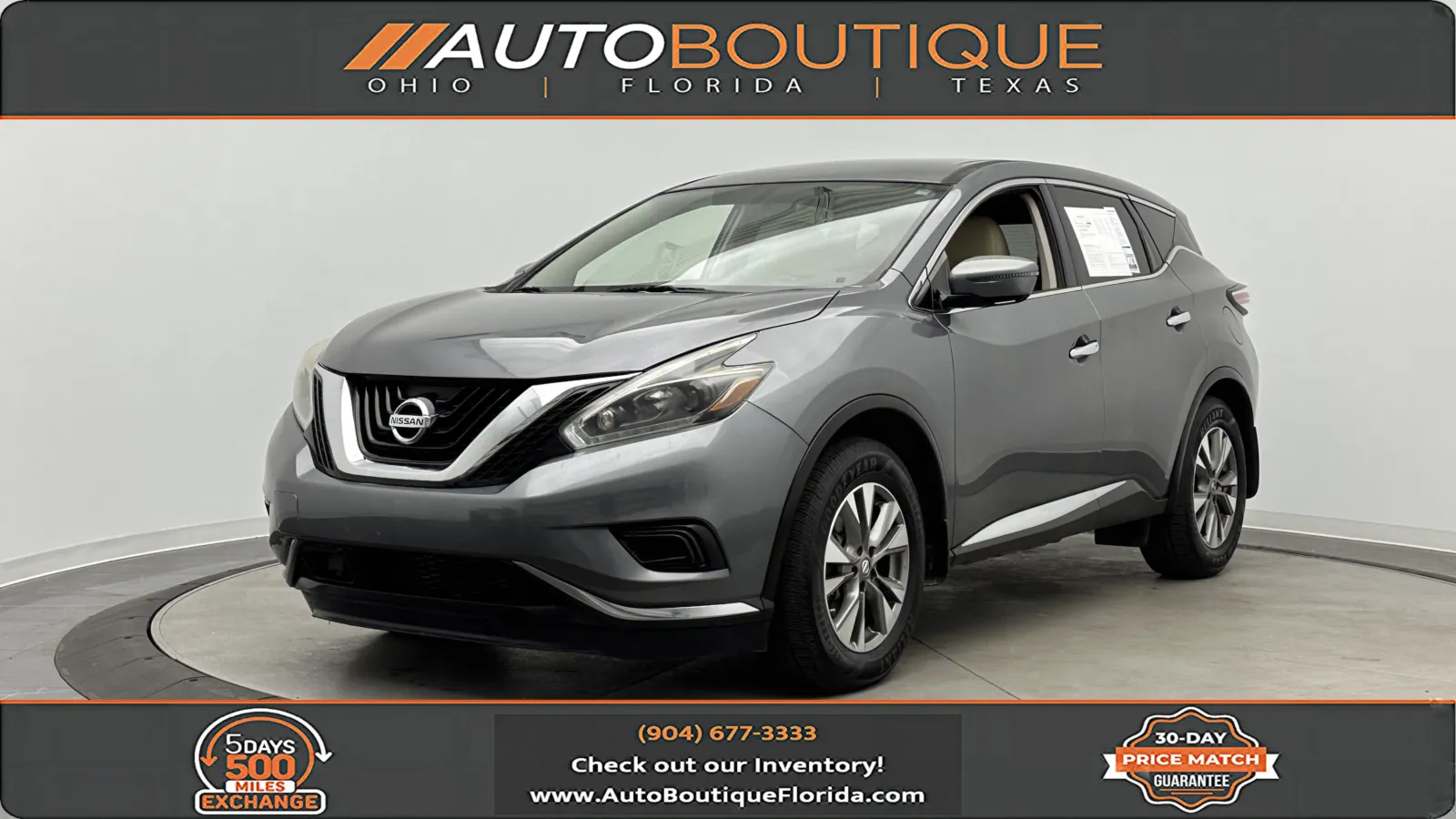 Gray 2018 Nissan Murano S for sale in Jacksonville, FL