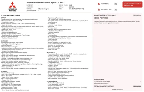 Photos of 2024 Mitsubishi Outlander Sport ES for sale in Jacksonville, FL at Auto Boutique Florida