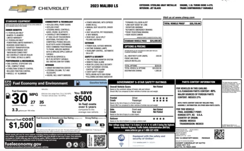 Photos of 2023 Chevrolet Malibu LS for sale in Jacksonville, FL at Auto Boutique Florida