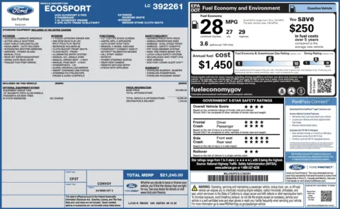 Photos of 2020 Ford EcoSport S for sale in Jacksonville, FL at Auto Boutique Florida
