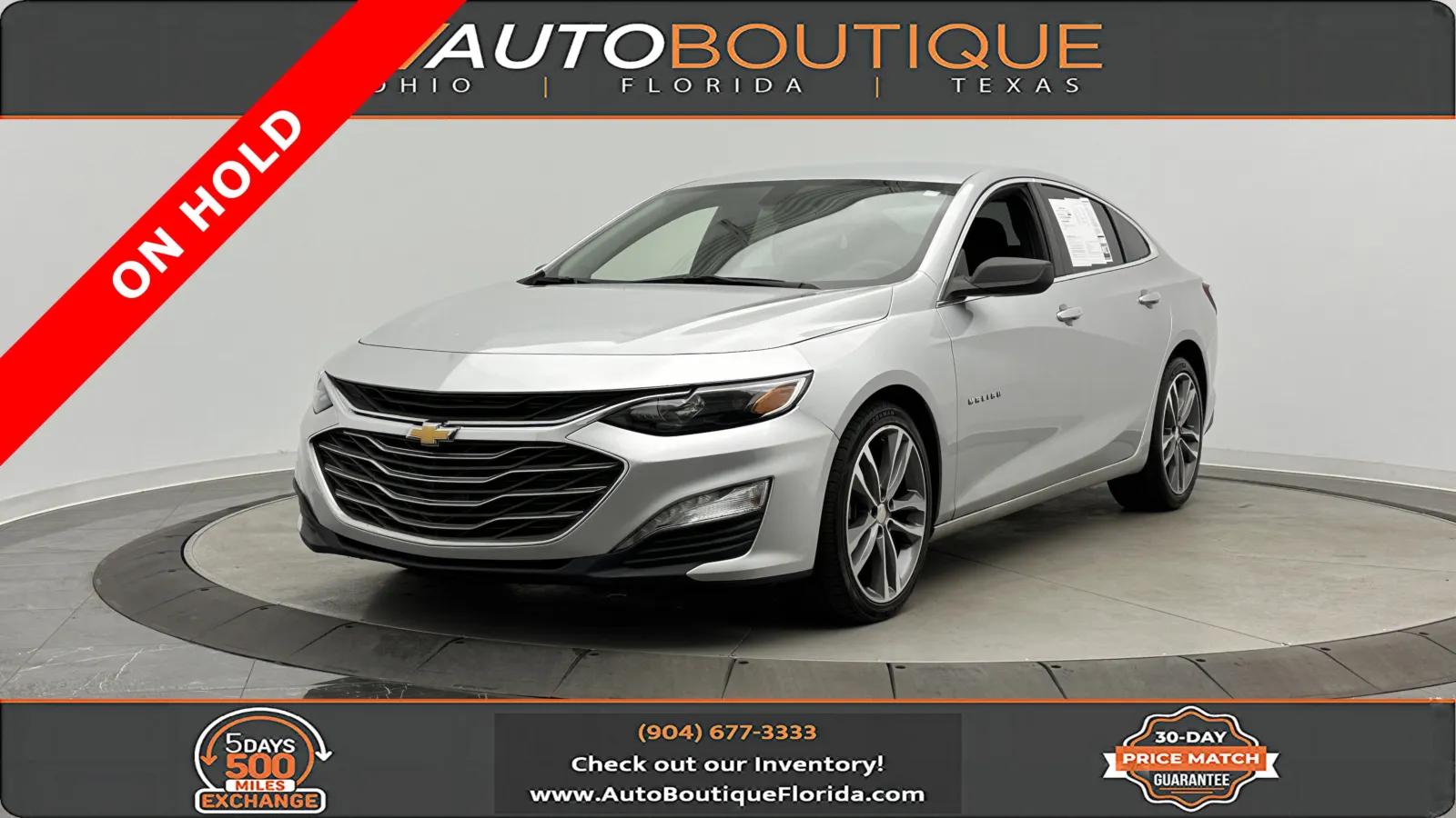 Silver 2021 Chevrolet Malibu LT for sale in Jacksonville, FL