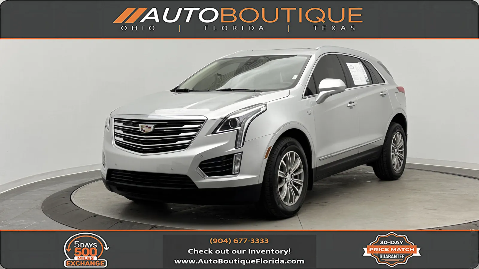 Silver 2019 Cadillac XT5 Luxury FWD for sale in Jacksonville, FL