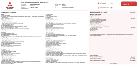 More photos of 2026 Mitsubishi Outlander Sport ES at Auto Boutique Florida, FL