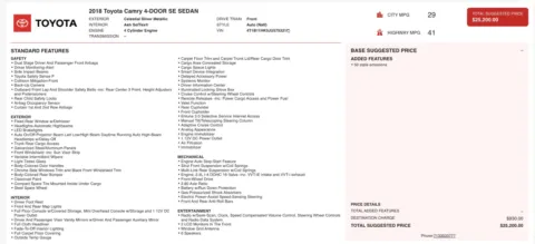 Photos of 2018 Toyota Camry SE for sale in Jacksonville, FL at Auto Boutique Florida