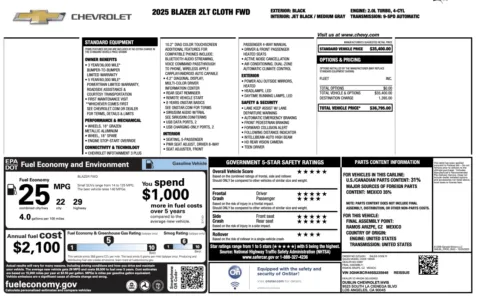 More photos of 2025 Chevrolet Blazer LT at Auto Boutique Florida, FL