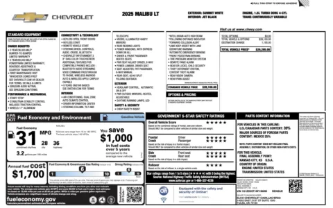 More photos of 2025 Chevrolet Malibu LT at Auto Boutique Florida, FL