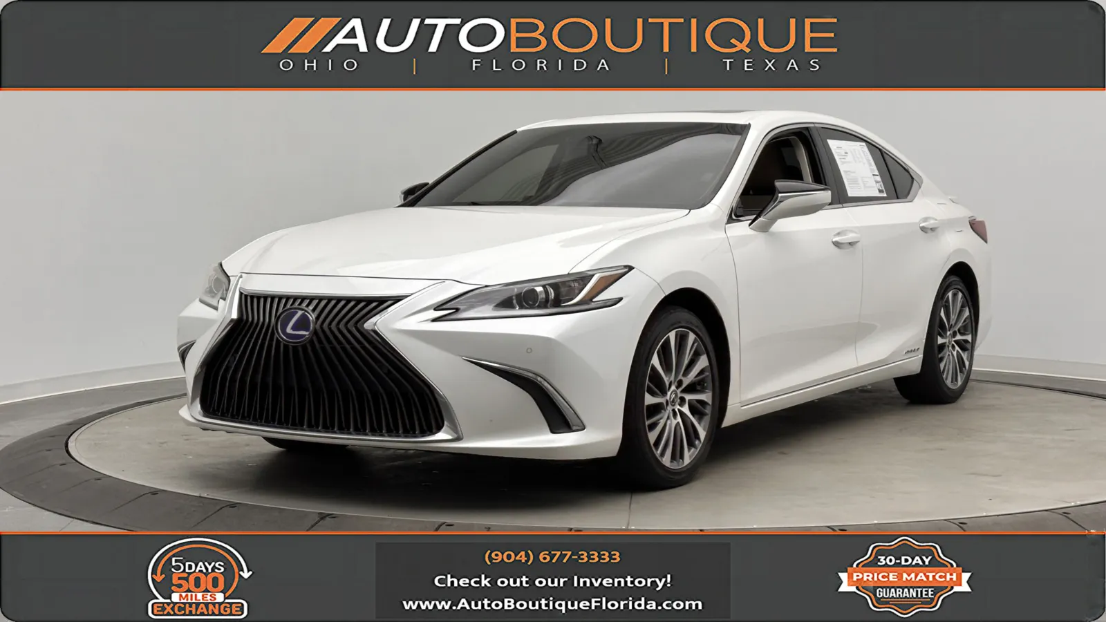 White 2020 Lexus ES 300h for sale in Jacksonville, FL