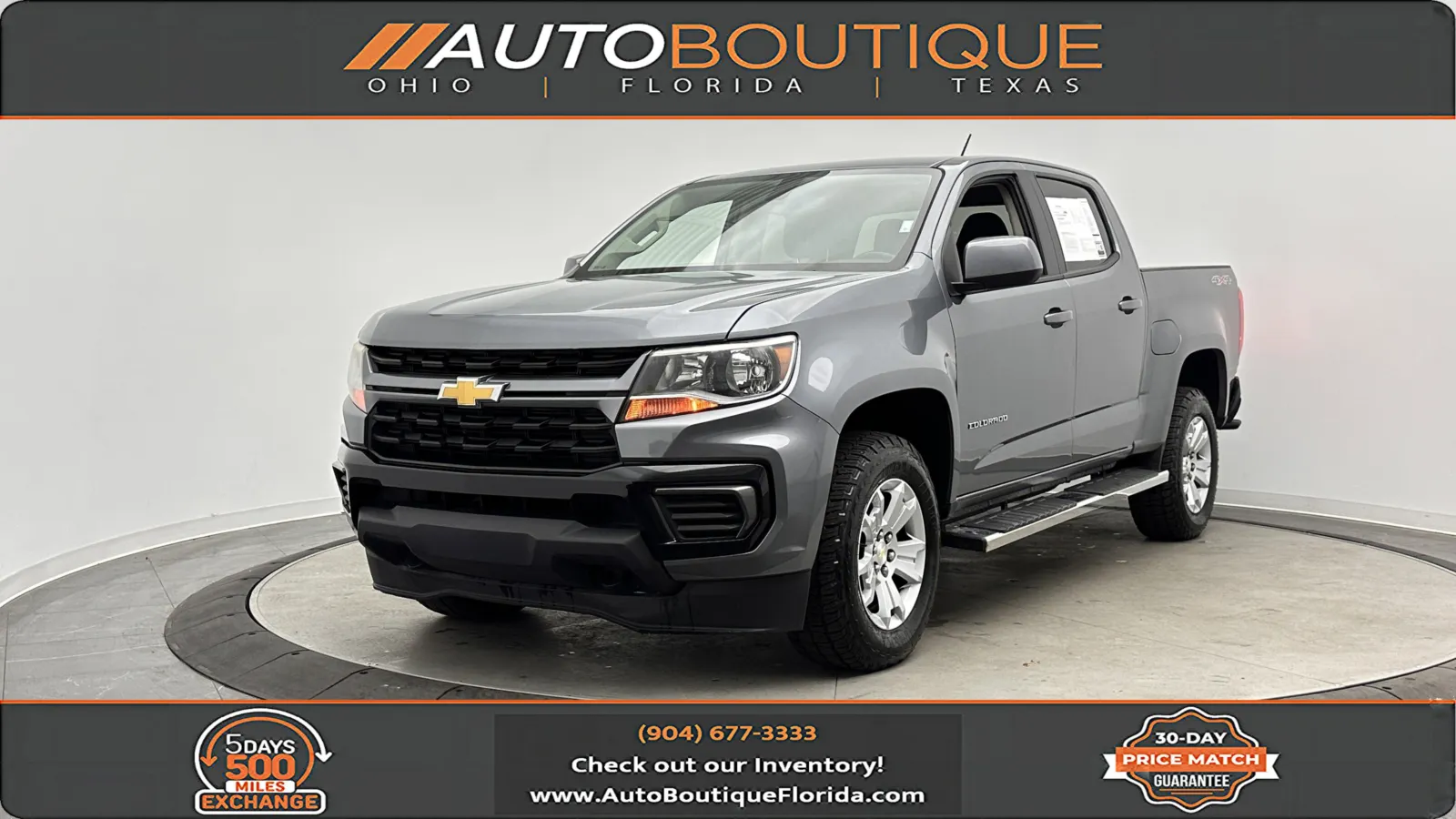 Gray 2021 Chevrolet Colorado 4WD LT for sale in Jacksonville, FL