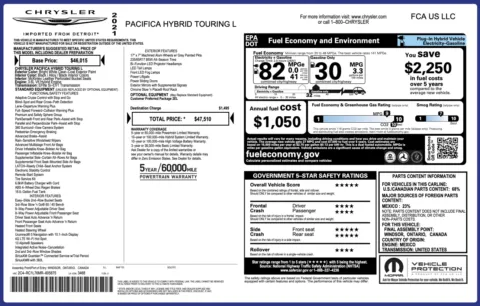 Photos of 2021 Chrysler Pacifica Hybrid Touring L for sale in Jacksonville, FL at Auto Boutique Florida