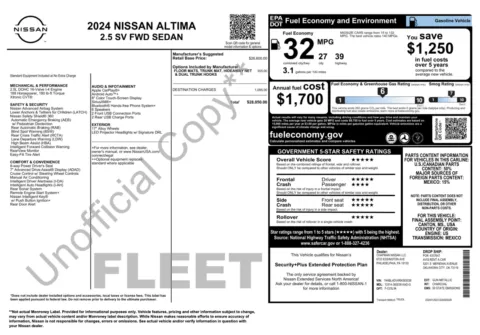 Photos of 2024 Nissan Altima 2.5 SV for sale in Jacksonville, FL at Auto Boutique Florida
