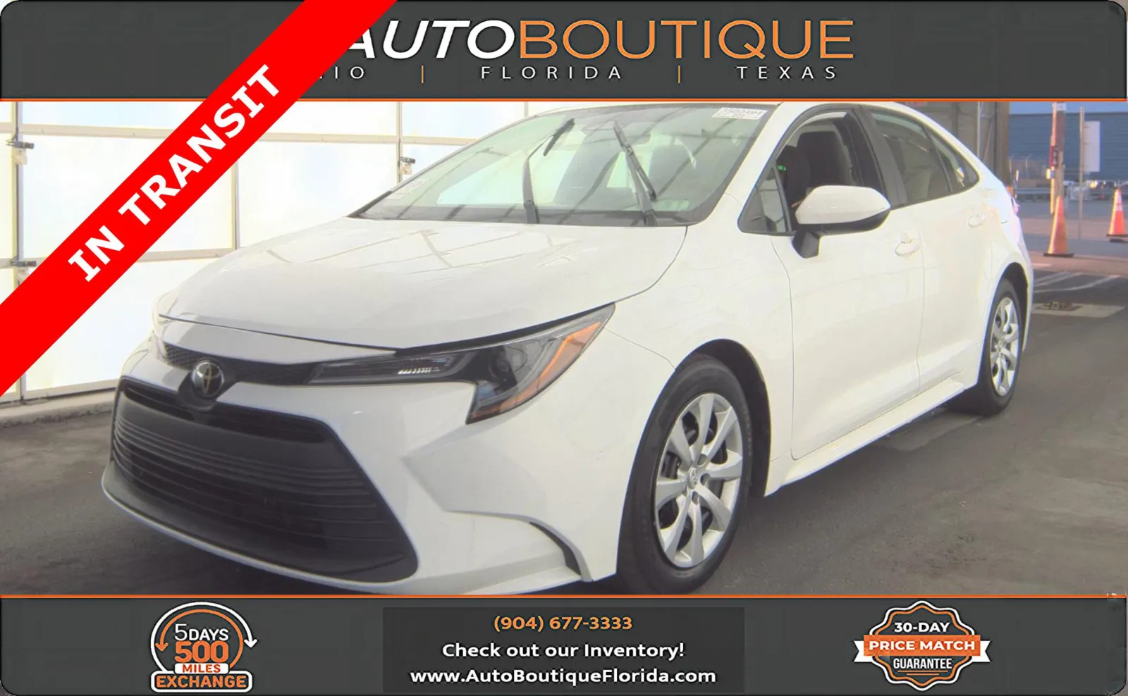 White 2023 Toyota Corolla LE for sale in Jacksonville, FL