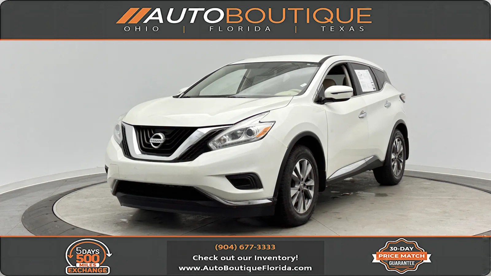White 2017 Nissan Murano S for sale in Jacksonville, FL