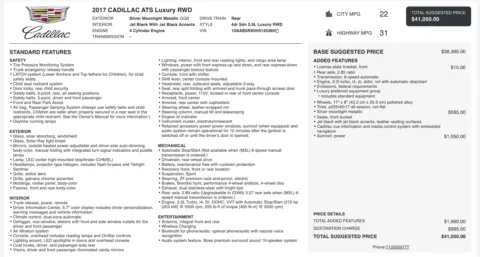 Photos of 2017 Cadillac ATS Sedan Luxury RWD for sale in Jacksonville, FL at Auto Boutique Florida