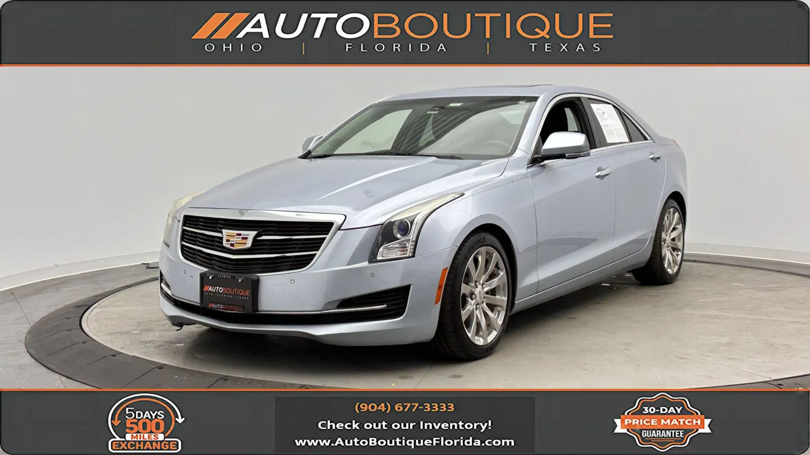 Silver 2017 Cadillac ATS Sedan Luxury RWD for sale in Jacksonville, FL