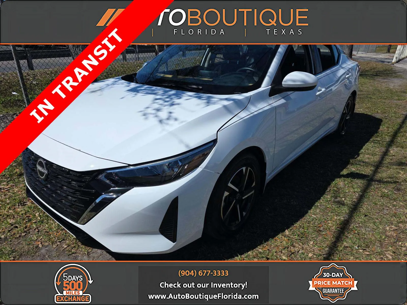 White 2024 Nissan Sentra SV for sale in Jacksonville, FL