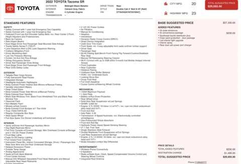 Photos of 2022 Toyota Tacoma SR for sale in Jacksonville, FL at Auto Boutique Florida