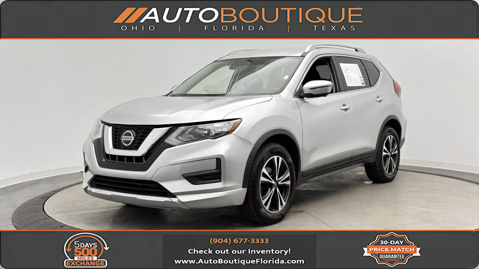 Silver 2019 Nissan Rogue SV for sale in Jacksonville, FL