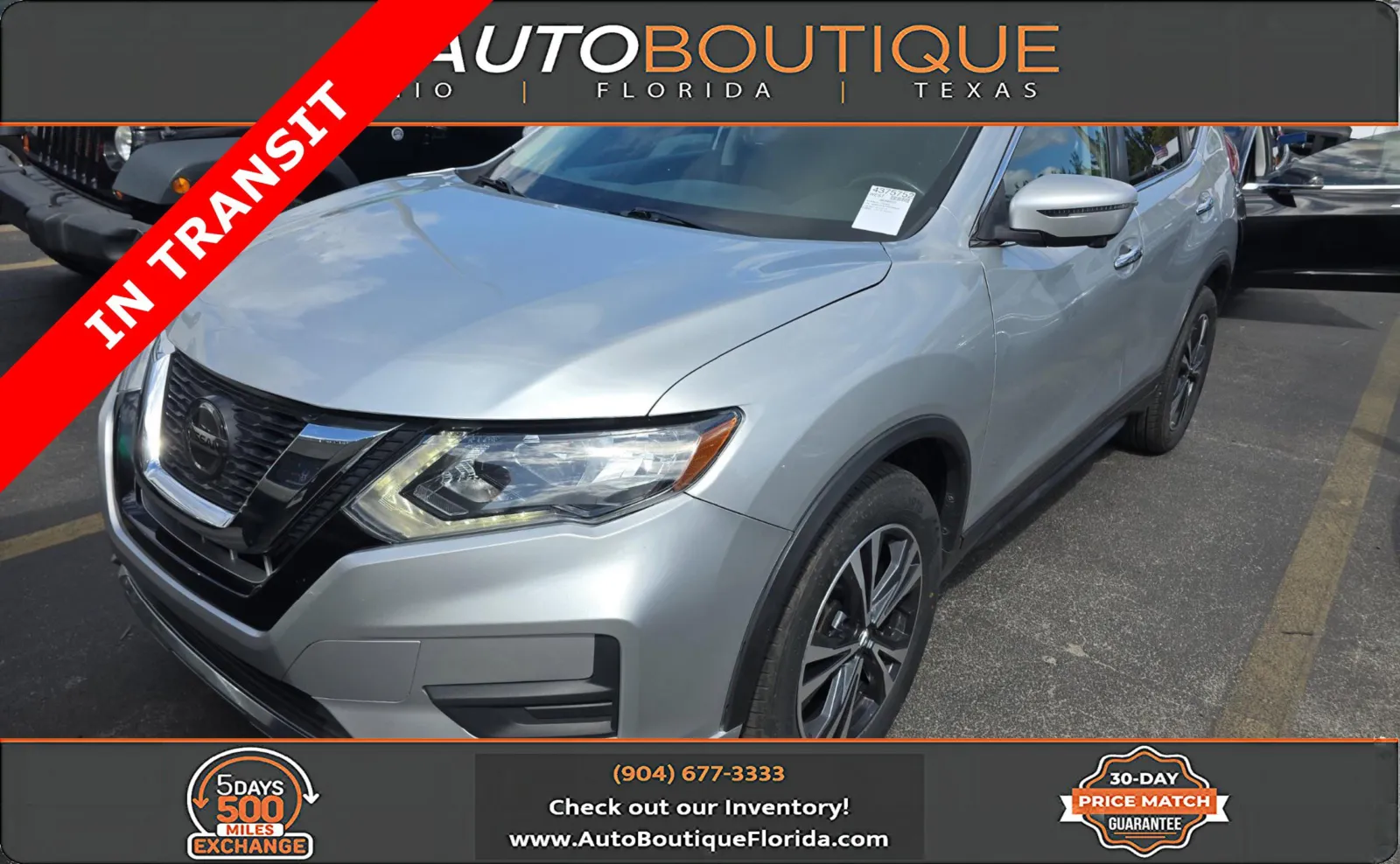 Silver 2019 Nissan Rogue SV for sale in Jacksonville, FL