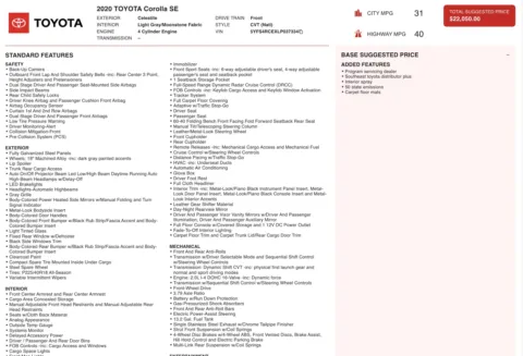 More photos of 2020 Toyota Corolla SE at Auto Boutique Florida, FL