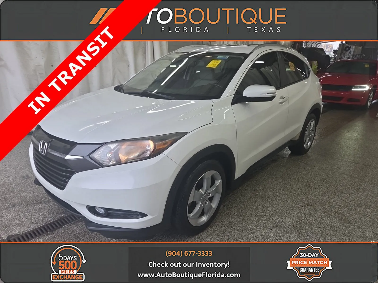 White 2016 Honda HR-V EX-L w/Navi for sale in Jacksonville, FL
