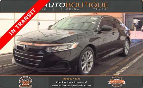Black 2021 Honda Accord Sedan LX for sale in Jacksonville, FL