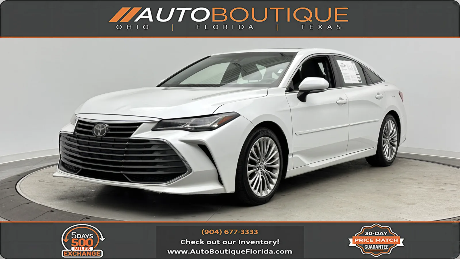 White 2019 Toyota Avalon Limited for sale in Jacksonville, FL