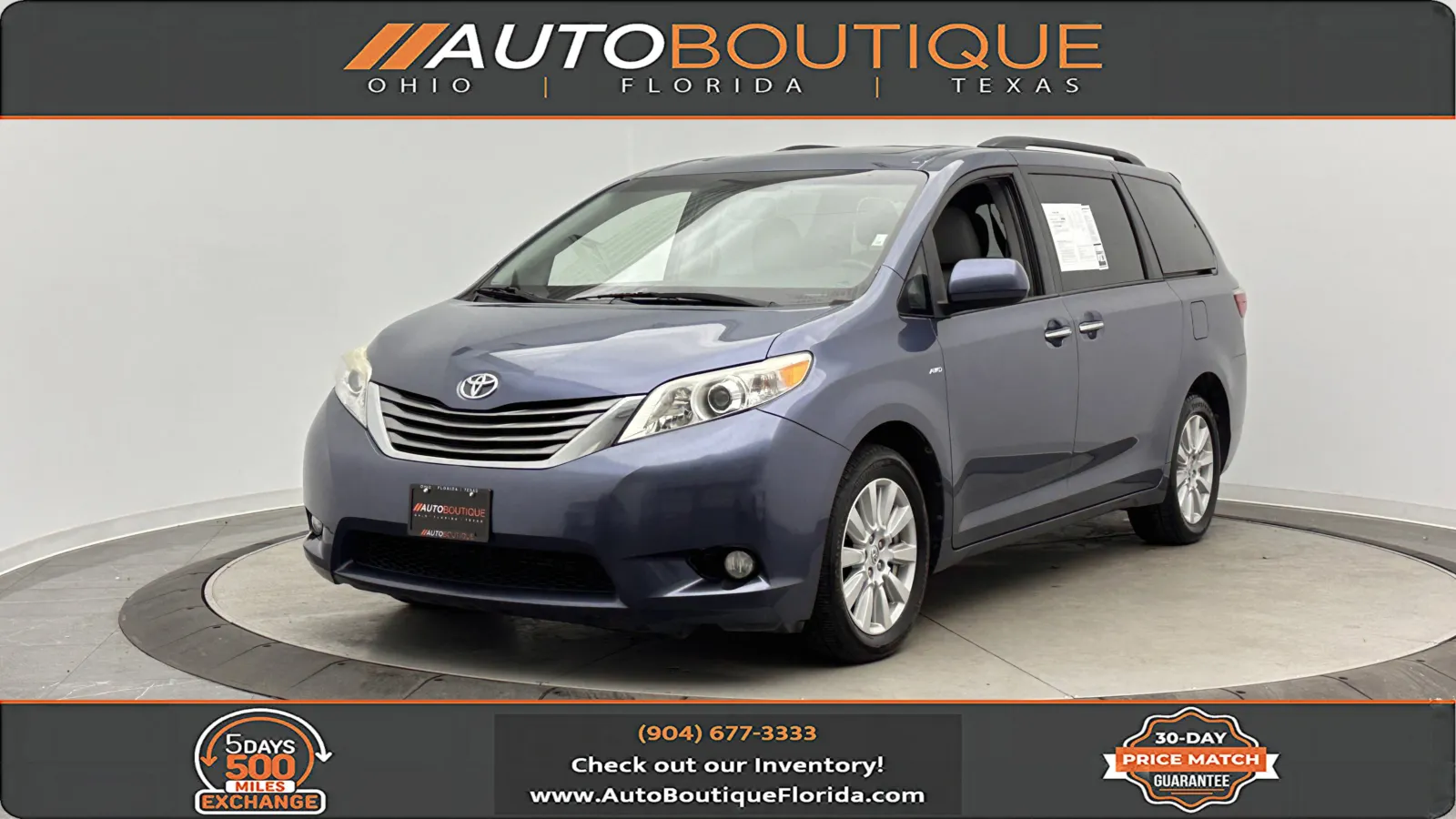 Blue 2017 Toyota Sienna XLE for sale in Jacksonville, FL