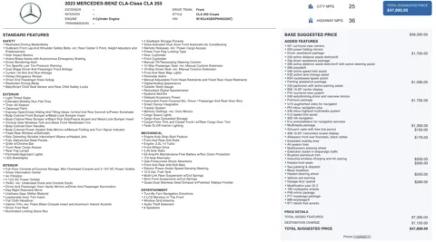 Photos of 2023 Mercedes-Benz CLA 250 for sale in Jacksonville, FL at Auto Boutique Florida