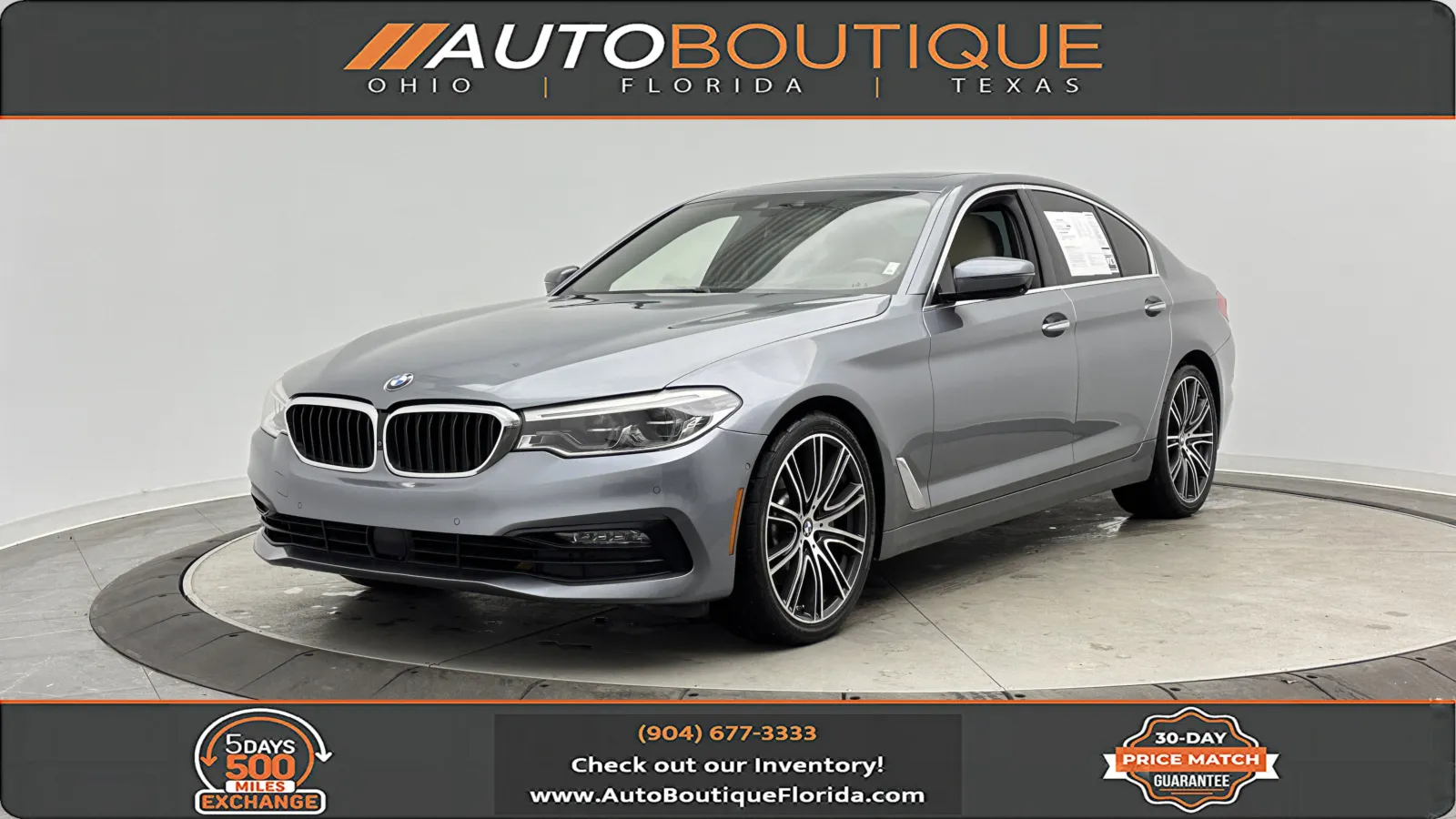 Gray 2017 BMW 5 Series 540i for sale in Jacksonville, FL