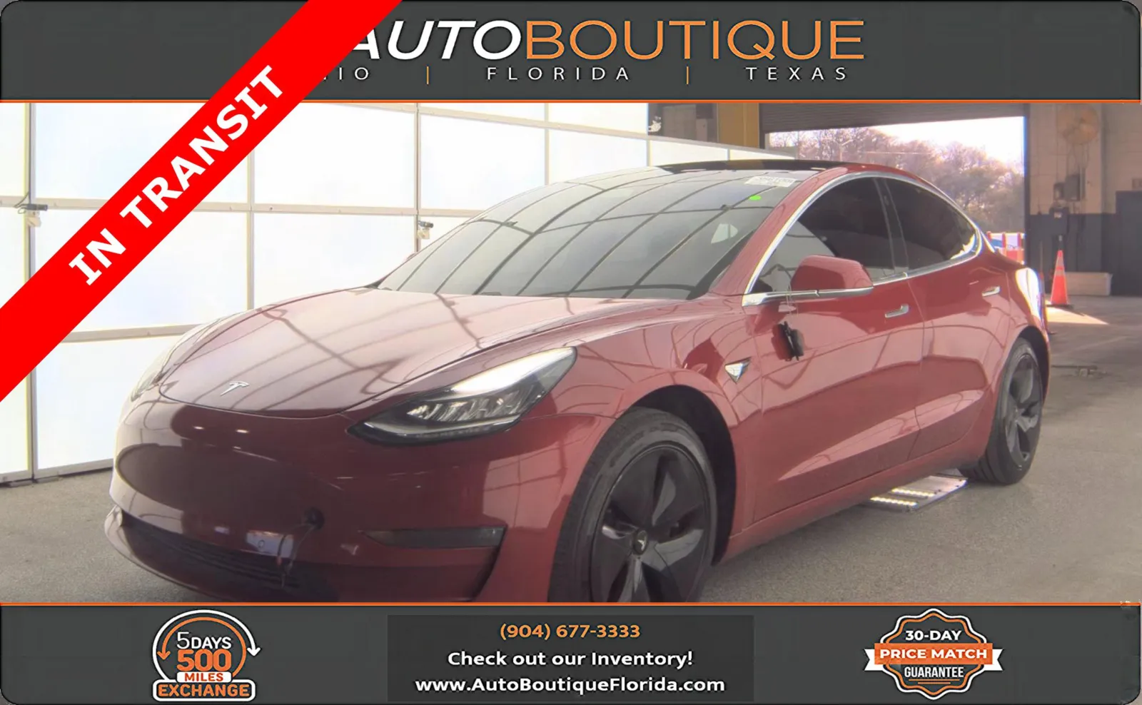 Red 2019 Tesla Model 3 Long Range for sale in Jacksonville, FL