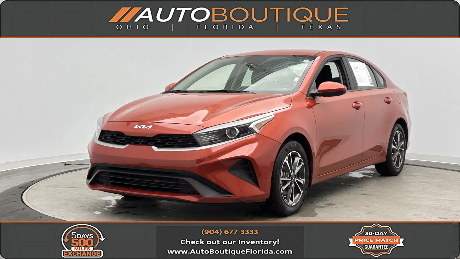 Orange 2022 Kia Forte LXS for sale in Jacksonville, FL