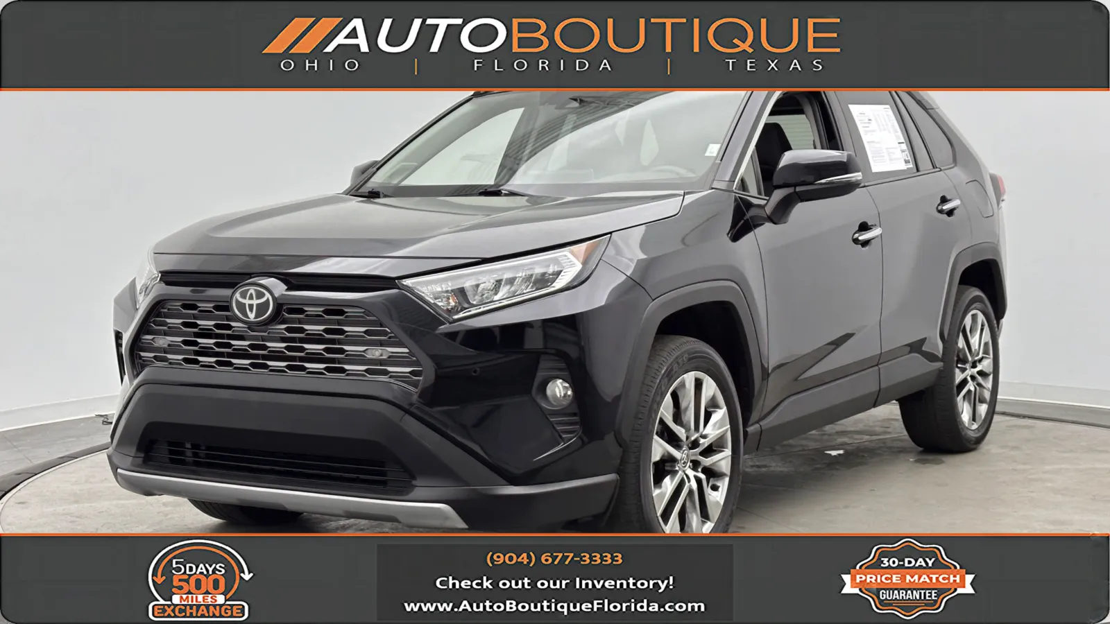 Black 2020 Toyota RAV4 Limited for sale in Jacksonville, FL