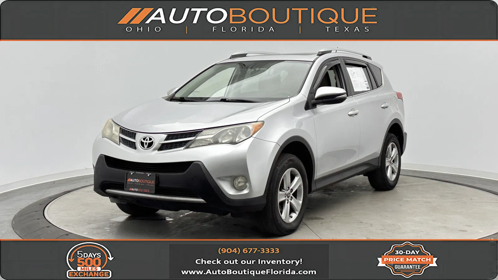 Silver 2015 Toyota RAV4 XLE for sale in Jacksonville, FL