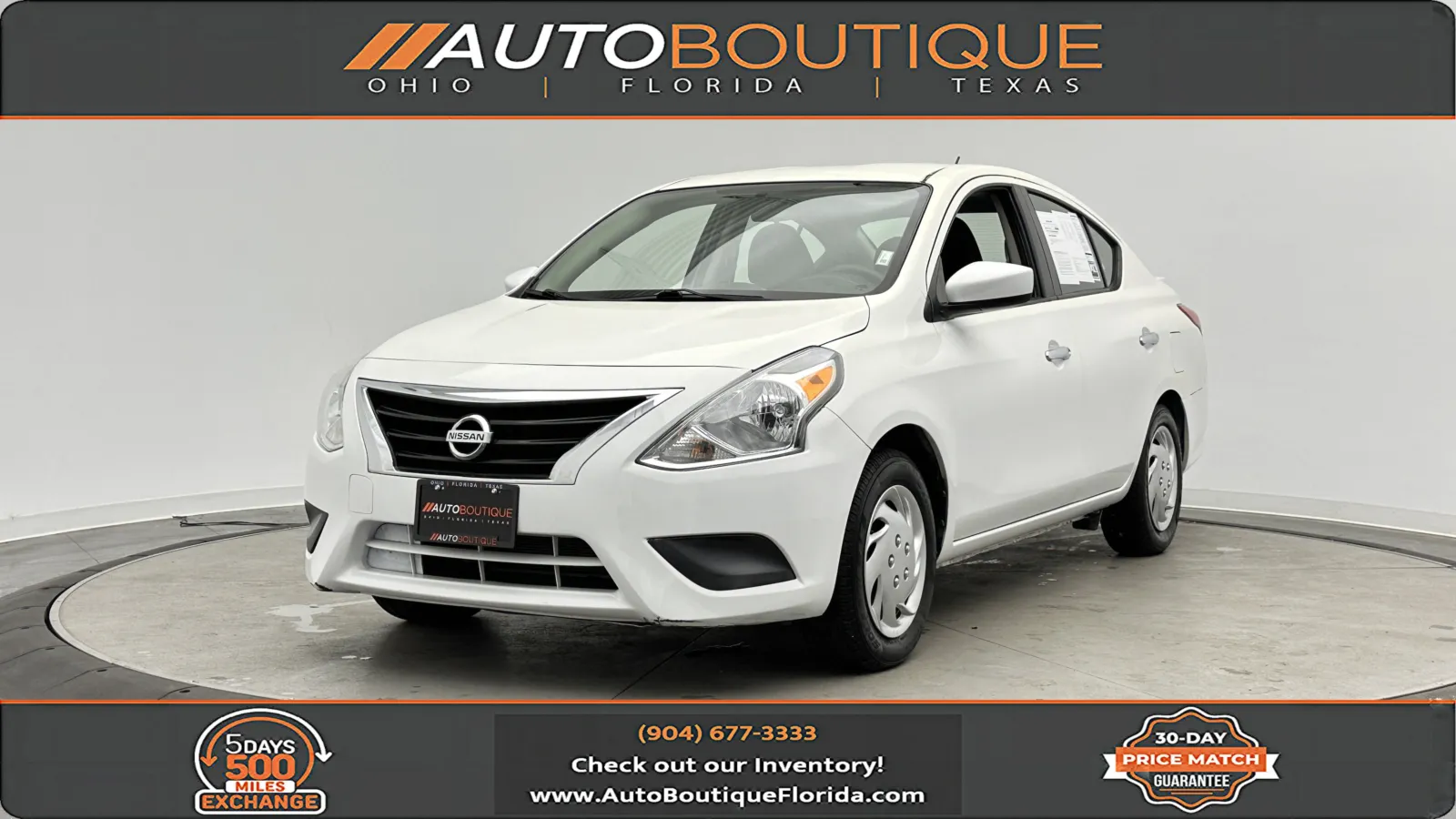 White 2019 Nissan Versa Sedan SV for sale in Jacksonville, FL