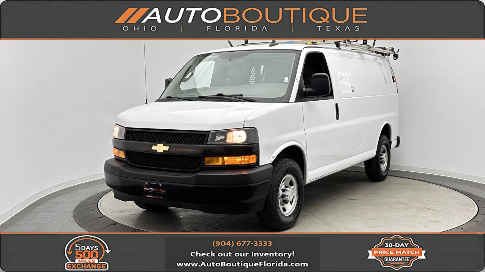 White 2022 Chevrolet Express Cargo Van 2500 for sale in Jacksonville, FL