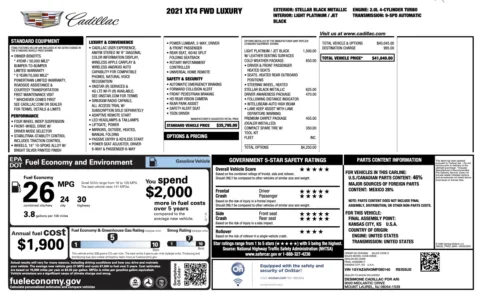 Photos of 2021 Cadillac XT4 FWD Luxury for sale in Jacksonville, FL at Auto Boutique Florida