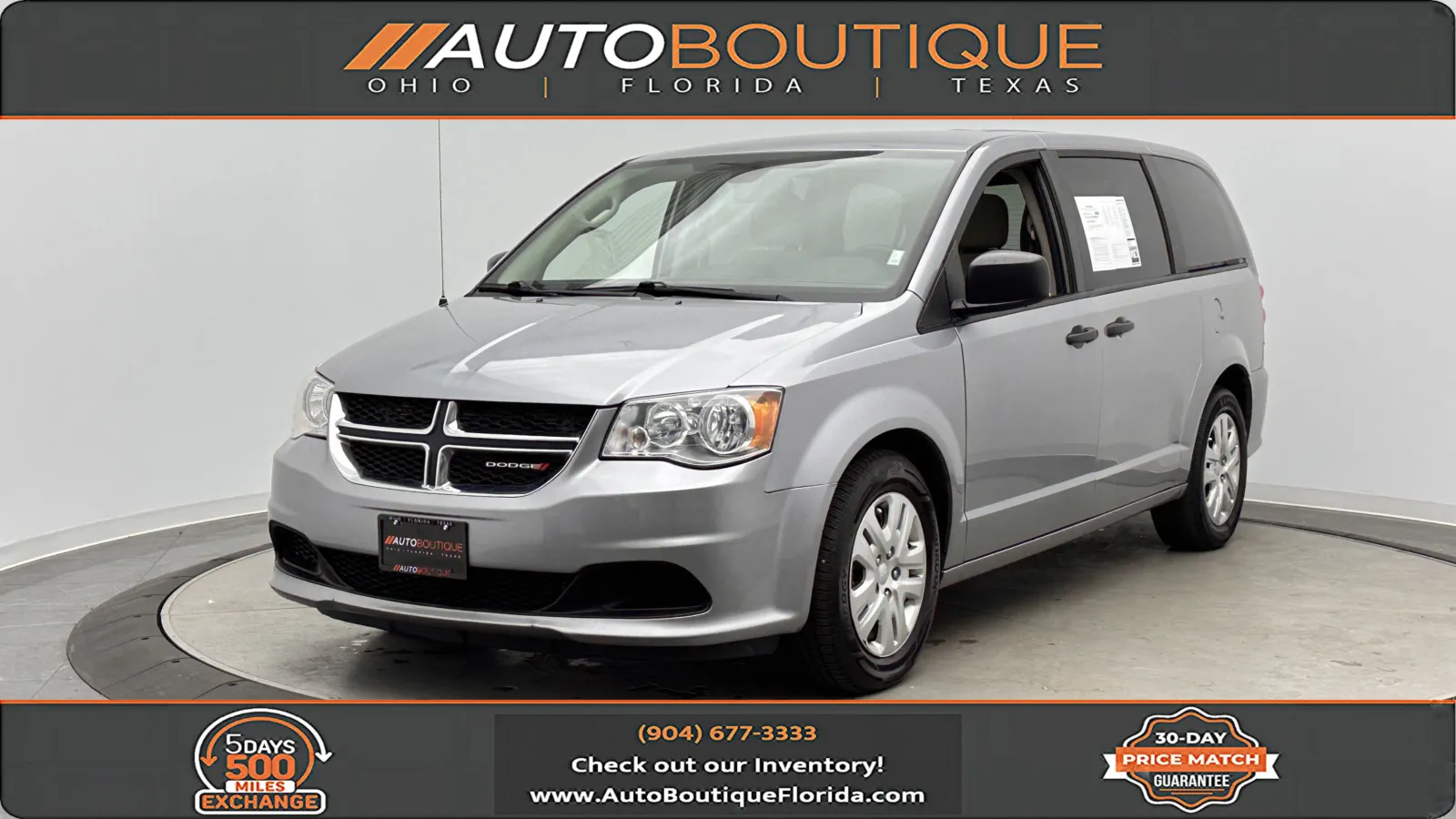 Silver 2019 Dodge Grand Caravan SE for sale in Jacksonville, FL