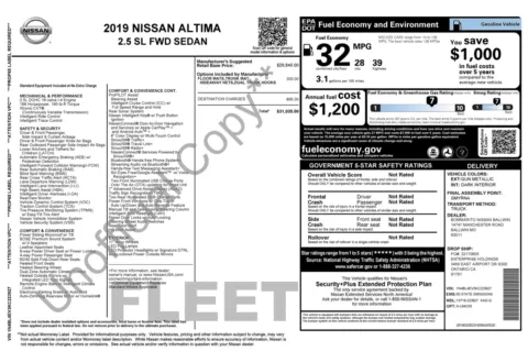 Photos of 2019 Nissan Altima 2.5 SL for sale in Jacksonville, FL at Auto Boutique Florida