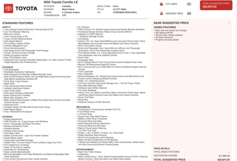 More photos of 2022 Toyota Corolla LE at Auto Boutique Florida, FL