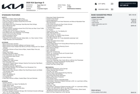 Photos of 2020 Kia Sportage S for sale in Jacksonville, FL at Auto Boutique Florida