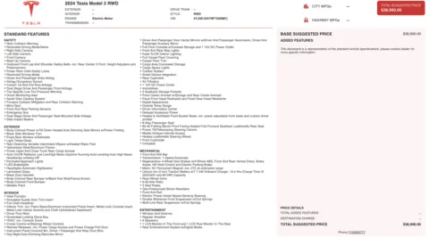 Photos of 2024 Tesla Model 3 for sale in Jacksonville, FL at Auto Boutique Florida