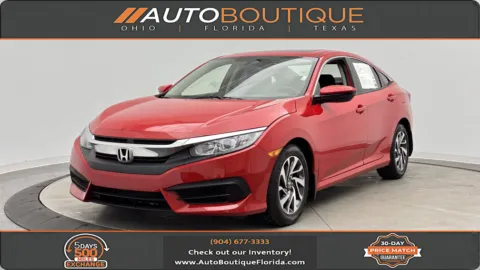 Red 2018 Honda Civic Sedan EX for sale in Jacksonville, FL