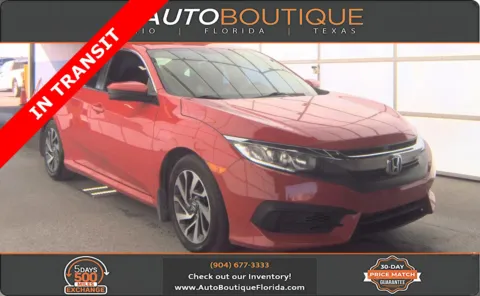 Red 2018 Honda Civic Sedan EX for sale in Jacksonville, FL