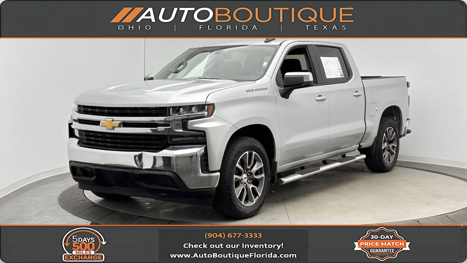 Silver 2019 Chevrolet Silverado 1500 LT for sale in Jacksonville, FL